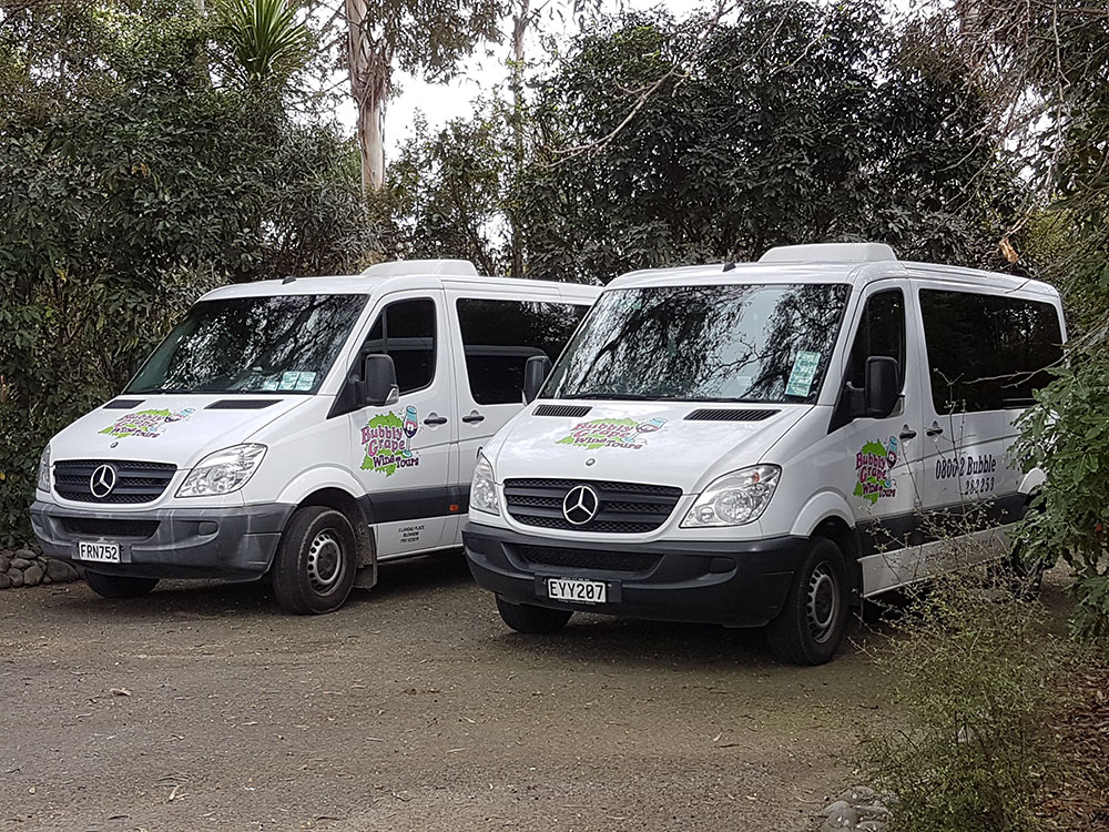 Bubbly Grape's Luxury Vans used on our Marlborough wine tours
