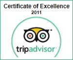 TripAdvisor Certificate of Excellence 2011